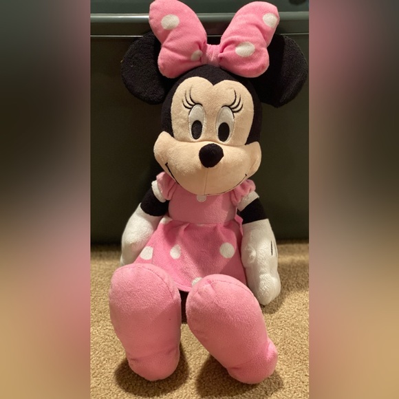 Disney Minnie Mouse Plush Doll Pink Dress - Picture 1 of 5